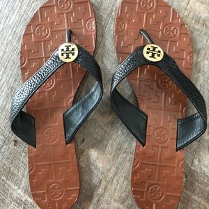 Tory Burch Black Thora Thong Sandal